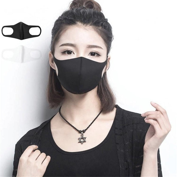 1Pcs Black Cotton Mouth Mask Anti Haze Dust Washable Reusable Layer Dustproof Mouth-muffle Winter Warm Mask