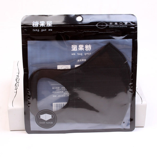 1pcs Mouth Face Mask Black Cotton Blend Anti Dust and nose protection K-POP Mask Fashion Reusable Masks for Man Woman