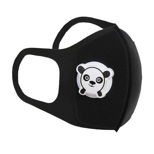 Kids Cartoon Solid Color Mouth Face Mask Cover Dustproof Breathable Face Nose Filter Cover Windproof Mouth-muffle Bacteria proof