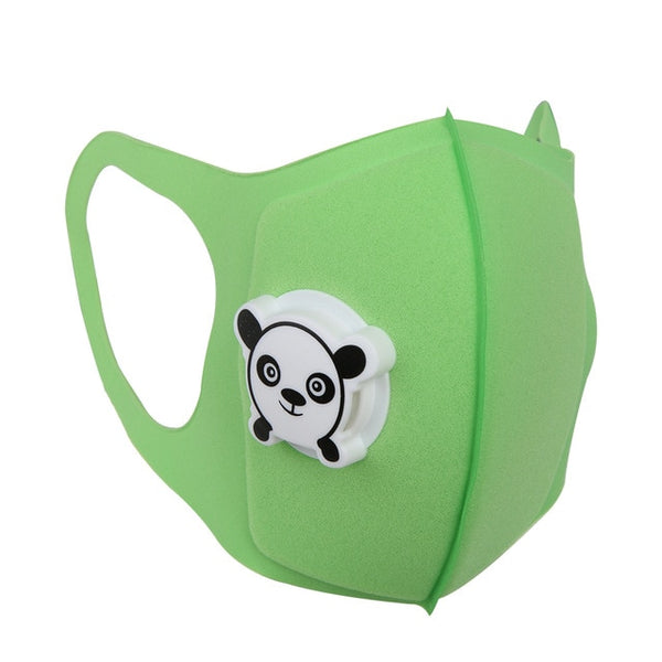 Kids Cartoon Solid Color Mouth Face Mask Cover Dustproof Breathable Face Nose Filter Cover Windproof Mouth-muffle Bacteria proof