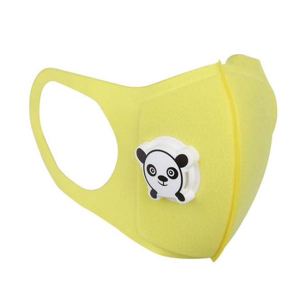 Kids Cartoon Solid Color Mouth Face Mask Cover Dustproof Breathable Face Nose Filter Cover Windproof Mouth-muffle Bacteria proof