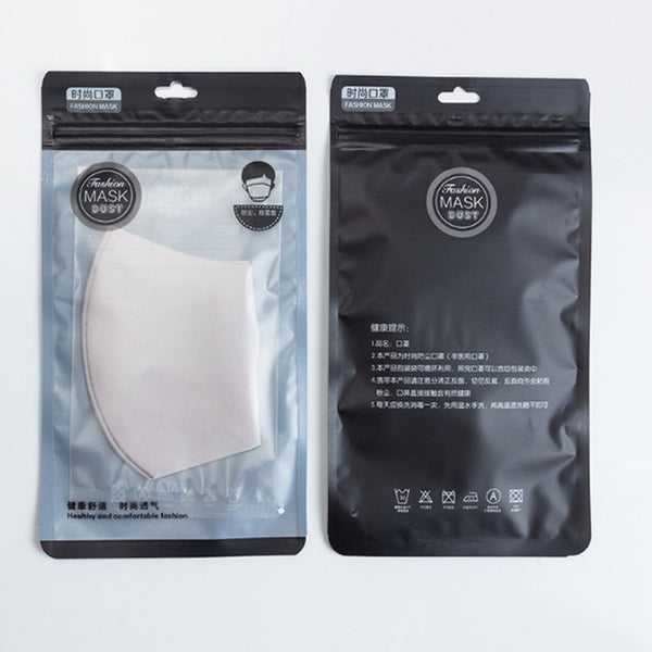 1pcs Mouth Mask Black Cotton Blend Anti Dust And Nose Protection Face Mouth Mask Fashion Reusable Masks For Man Woman