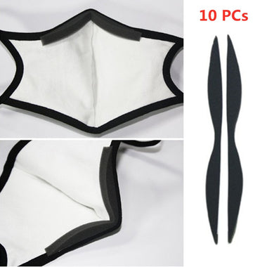 10 PCs Mouth Mask Nose Bridge Pad Comfortable Memory Foam Sponge Protection Strip With Double-Sided Adhesive Tape