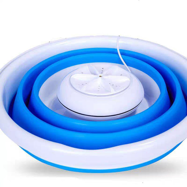 Mini Ultrasonic Turbine Washing Machine Portable Foldable Bucket Washer Cleaner for Home Travel Type USB Laundry Clothes